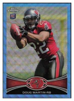 E241 DOUG MARTIN RC 2012 TOPPS CHROME BLUE WAVE REFRACTOR BW-147 BUCCANEERS SP