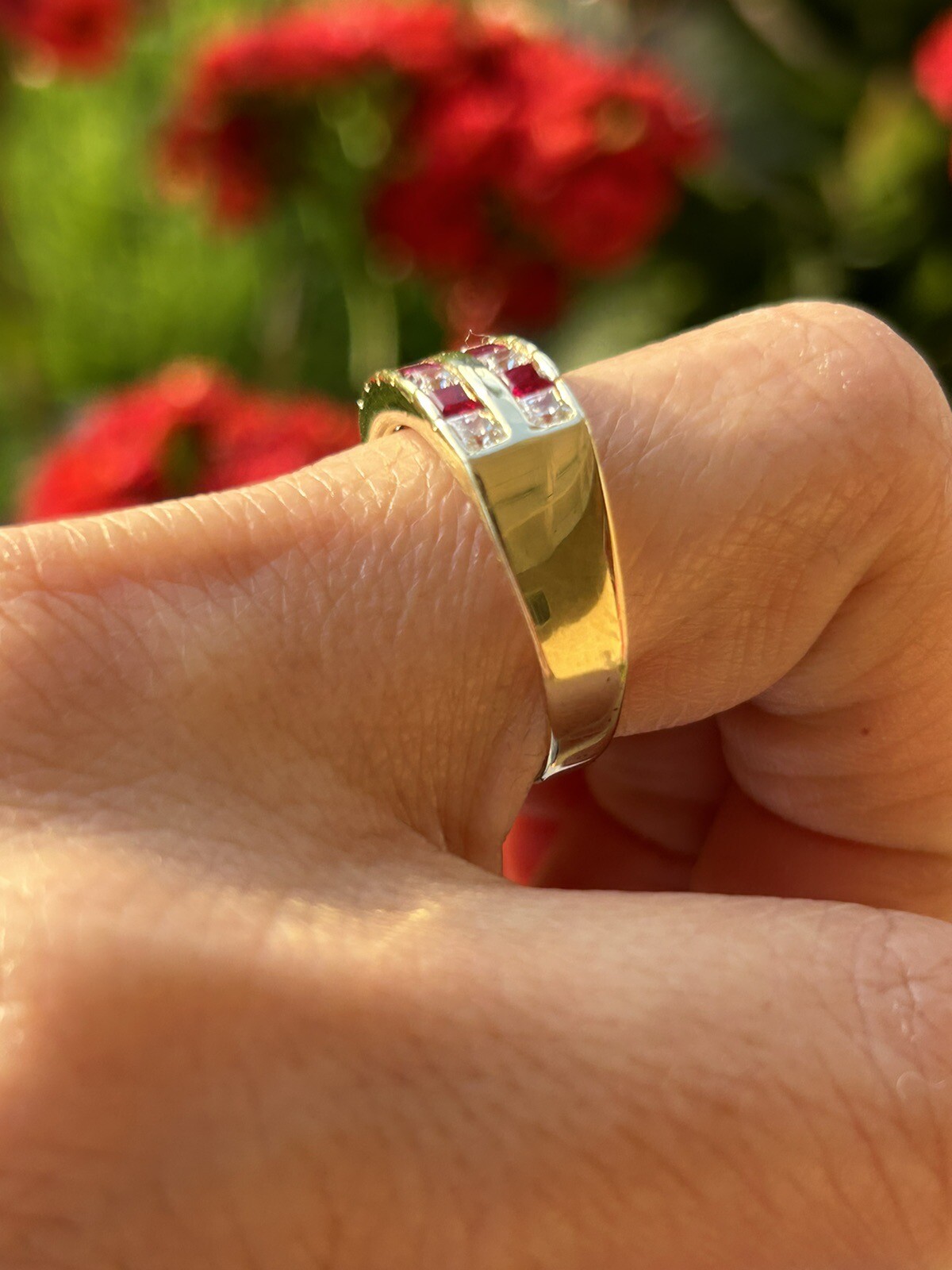 14k Ruby Cz Illusionist Ring - image 5