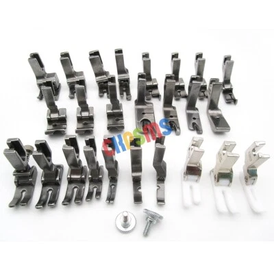CKPSMS 25PCS PRESSER FEET SET FIT FOR JUKI DDL-555 5550 5600 8300 8500 8700 9000 SEWING
