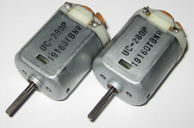 #ad 2 X UC 280P 12VDC Electric Automotive DC Motor Knurled Shaft Noise Capacitor $8.95