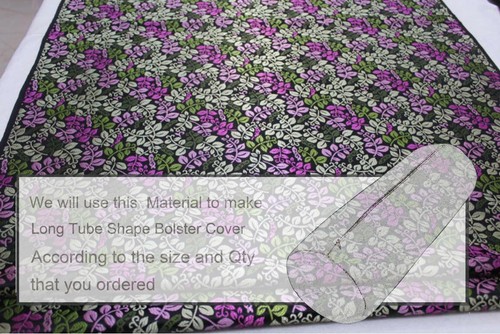 Bolster Cover*Colorful Flower Brocade Neck Roll Long Tube Yoga Pillow Case*BA5 - Picture 7 of 18