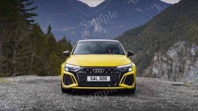 Audi RS 3 Sedan 2021 Yellow Wall Decor Print Photo Poster