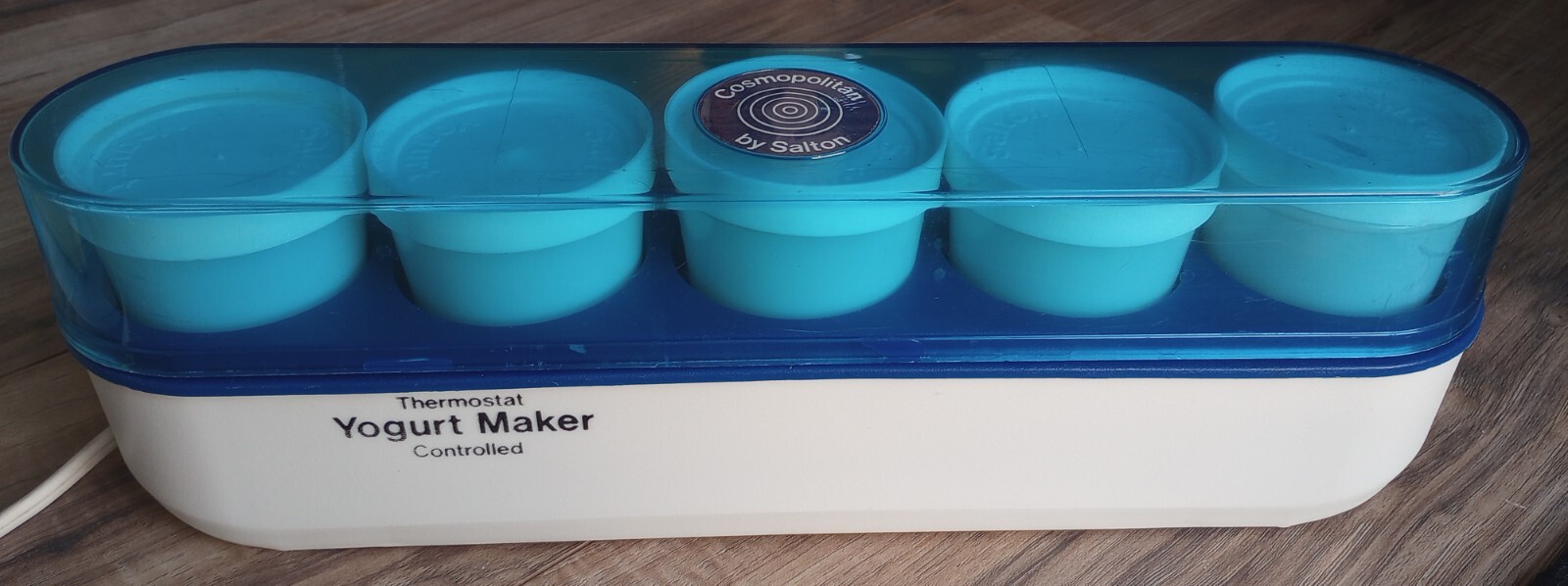 Salton Cosmopolitan Yogurt Maker Milk Glass Cups Model YM4 Thermostat