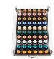 Coffee Pod storage Drawer Universal With Glass Top Nespresso Dolce gusto Vertuo