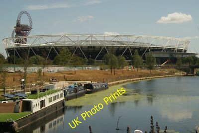 Photo 6x4 View of the Olympic Stadium from the River Lea Navigation Strat c2015