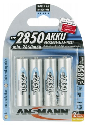 3er Set ANSMANN 5035212 NiMH-Akku Mignon AA, 2850mAh, 4er-Pack