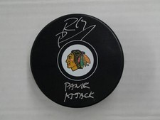 RICHARD PANIK SIGNED CHICAGO BLACKHAWKS TEAM PUCK INSCRIBED PANIK ATTACK BAS COA