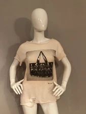 Junk Food Donald Robertson Womens Graphic Logo Skeleton Purse T-shirt Size XS