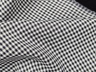 2 1/3 Yards Fabric Black Gingham Cotton Polyester Woven 44" Wide Vintage
