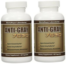 Anti Gray Hair 7050 Catalase Maximum Strength Restore Natural Hair Color 2 Pack
