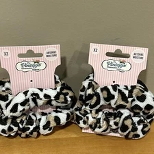 The Vintage Company Moisture Absorbing Hair Scrunchies 2 Pack, Lot Of 2, 4 Total