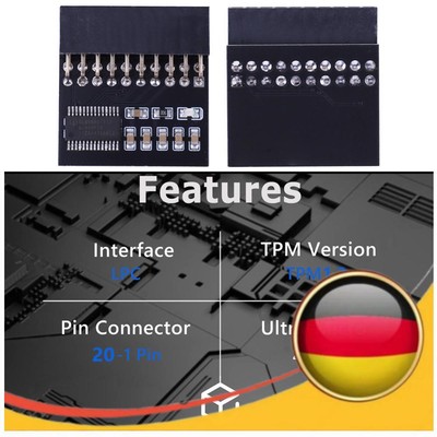 TPM1.2 Remote Encryption Module Replacement LPC 20 Pin Parts for ASUS/ASRock
