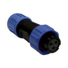 Image of Weipu SP1310/S3I-N 3 Pin Female Circular Connector - Threaded - IP68 - 13A