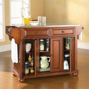 Crosley Furniture KF30002ACH Alexandria Stainless Steel Top Kitchen Is