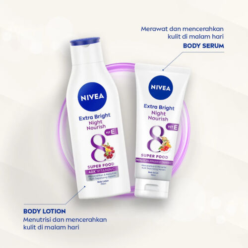 NIVEA Body Lotion Extra Bright Night Nourish Vit E 190ml - Bild 8 von 8