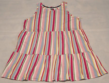 Gap Women's Sleeveless Tiered Layered Striped Summer Dress 2XL
