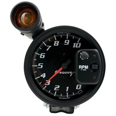 Equus E6080 GAUGE; TACHOMETER; 5in.; 10K RPM; PEDESTAL W/EXT. SHIFT-LITE; BLACK;