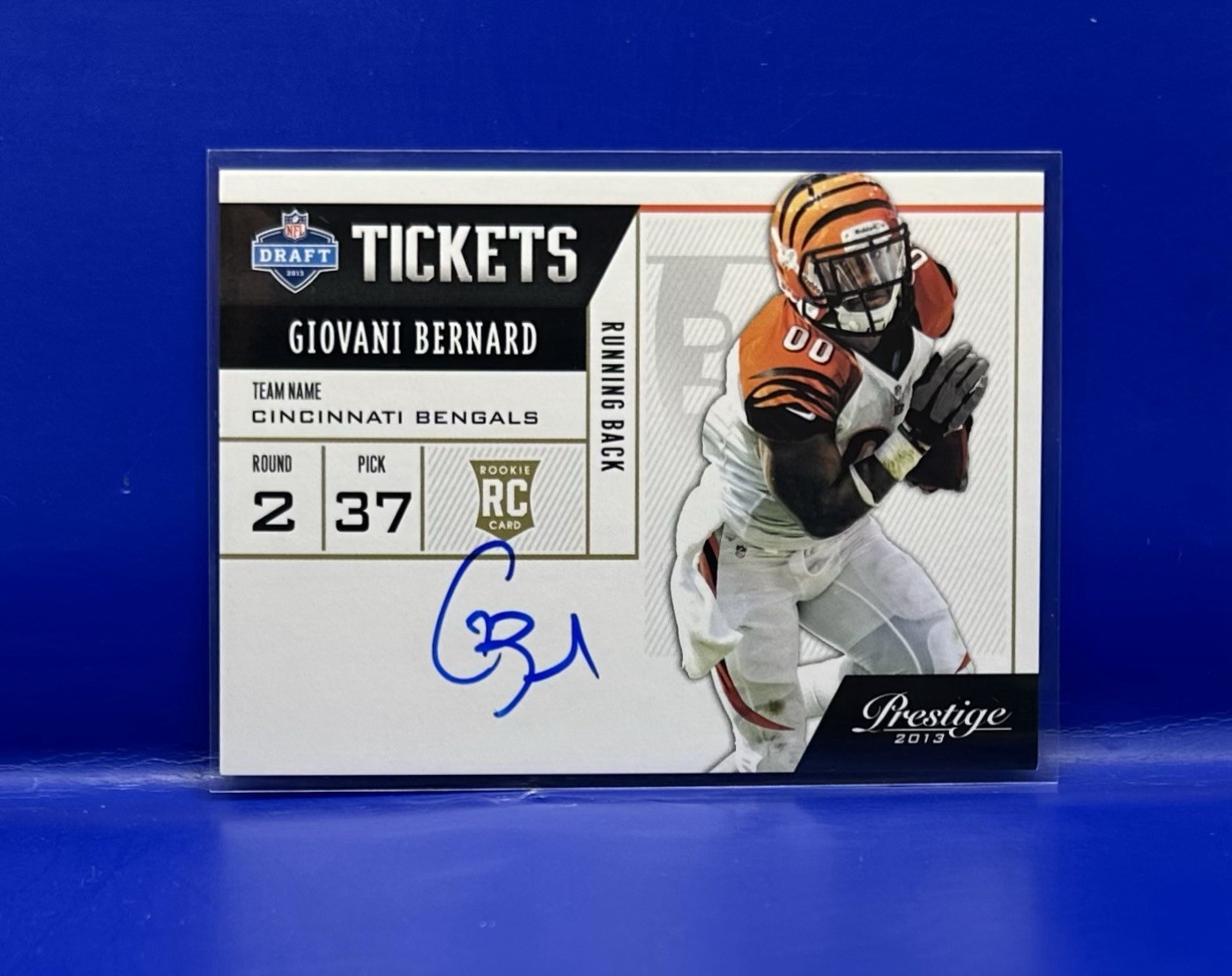 Giovani Bernard Panini Prestige NFL Draft Tickets #11 Autograph