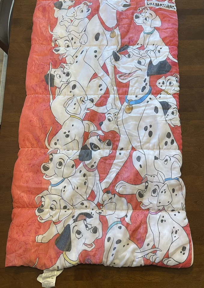 Saco de dormir 101 dálmatas vintage de Walt Disney de la década de 1990 - niño joven Foto 3 de 4
