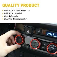 For Knob Toyota Aluminum 16-20 Cover Tacoma Ring Red Trim Car New Accessories 4x For Knob Toyota Aluminum 16-20 Cover Tacoma Ring Red Trim Car New Accessories 4x