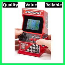 Mini Arcade Racing Machine: Handheld Console with 30 Pre-loaded 8-Bit Games, ...