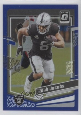 2023 Panini Donruss Optic Blue Prizm 57/199 Josh Jacobs #99 8c1