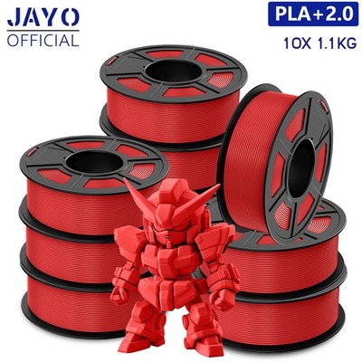 JAYO 11KG PLA+2.0 Red 3D Printer Filament 1.75mm Less Stringing For Education