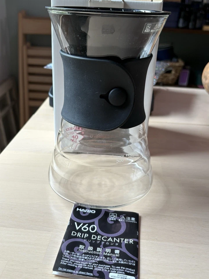 Jarra de goteo de vidrio para verter sobre café Hario V60 700 ml 1-4 tazas JAPÓN Foto 2 de 4