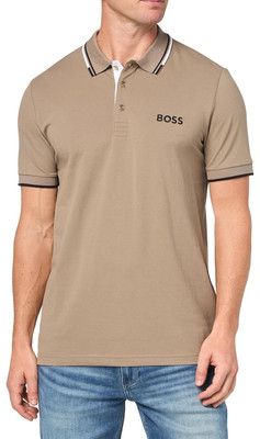$128 Hugo Boss Men's Paddy Pro Regular Fit Polo Shirt Brown Size M