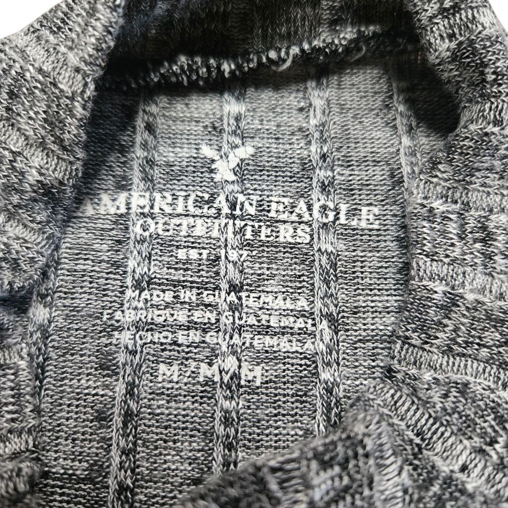 American Eagle Medium Gray Cold Shoulder Ribbed L… - image 6