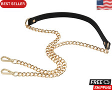 Purse Chain Strap Crossbody Bag Chains Strap Handbag A Gold Chain Black Leather