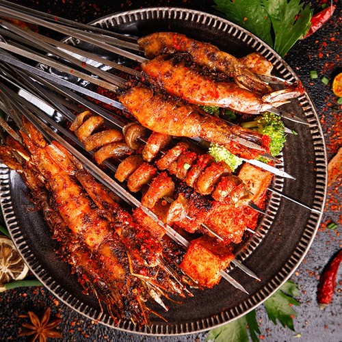 Teil Barbecue-Spieße BBQ Camping Funktionell Garten Grillen Kabob Grillspieße - Bild 2 von 18