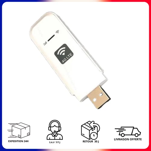 Routeur 4G Clé USB Internet Mobile Partout Carte SIM Portable Haut Débit