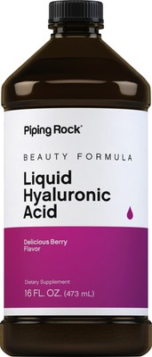 Liquid Hyaluronic Acid | 100mg | 16 fl oz | Berry Flavor | by Piping Rock