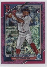 2024 Bowman Mega Box Chrome Pink Mojo Refractor 2/199 Ceddanne Rafaela #84 3q7