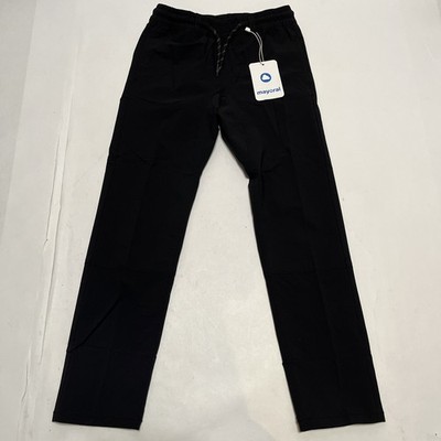 NWT Mayoral Boys Black Jogger Pants Size 7 Athleisure Streetwear Drawstring