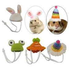 Hamster Hat Photo Prop with Adjustable Strap Cute Pet Headgear Small Animals Hat