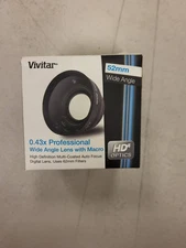 Vivitar 52mm 0.43x Wide Angle Macro Lens HD4 Optics Camera Photo Video Accessory