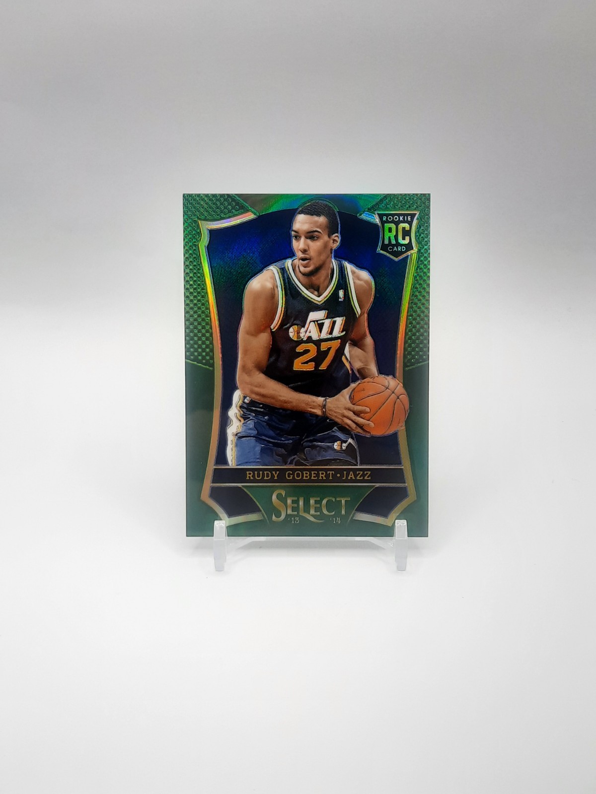 2013-14 Panini Select Green Prizm /5 Rudy Gobert Rookie RC