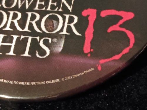 The Director HHN 13 Advertising Button Halloween Horror Nights 2003 - 3 inch - Picture 2 of 2
