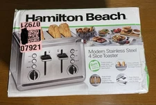 Hamilton Beach 24910 4-Slice Toaster, Brushed Stainless Steel Brand New Tostador
