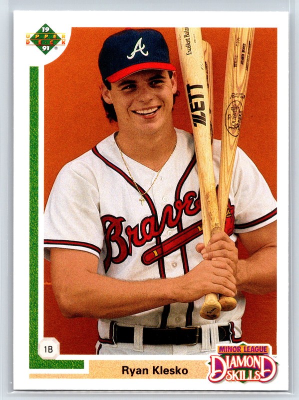 #8F Ryan Klesko, Atlanta Braves - RC 1991 Upper Deck Final Edition Base