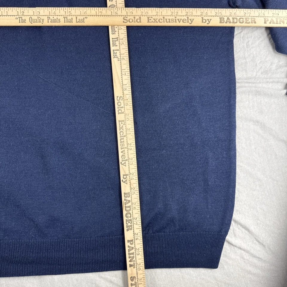 Cutter Buck Merino Wool Pullover Mens 2XB Sweatshirt 1/4 Zip Sweater Blue NWD - Image 3 of 4