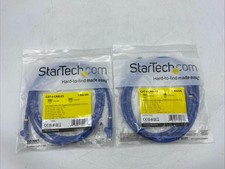 Lot of 2 StarTech Cat6 Patch Cable RJ45 Conne...