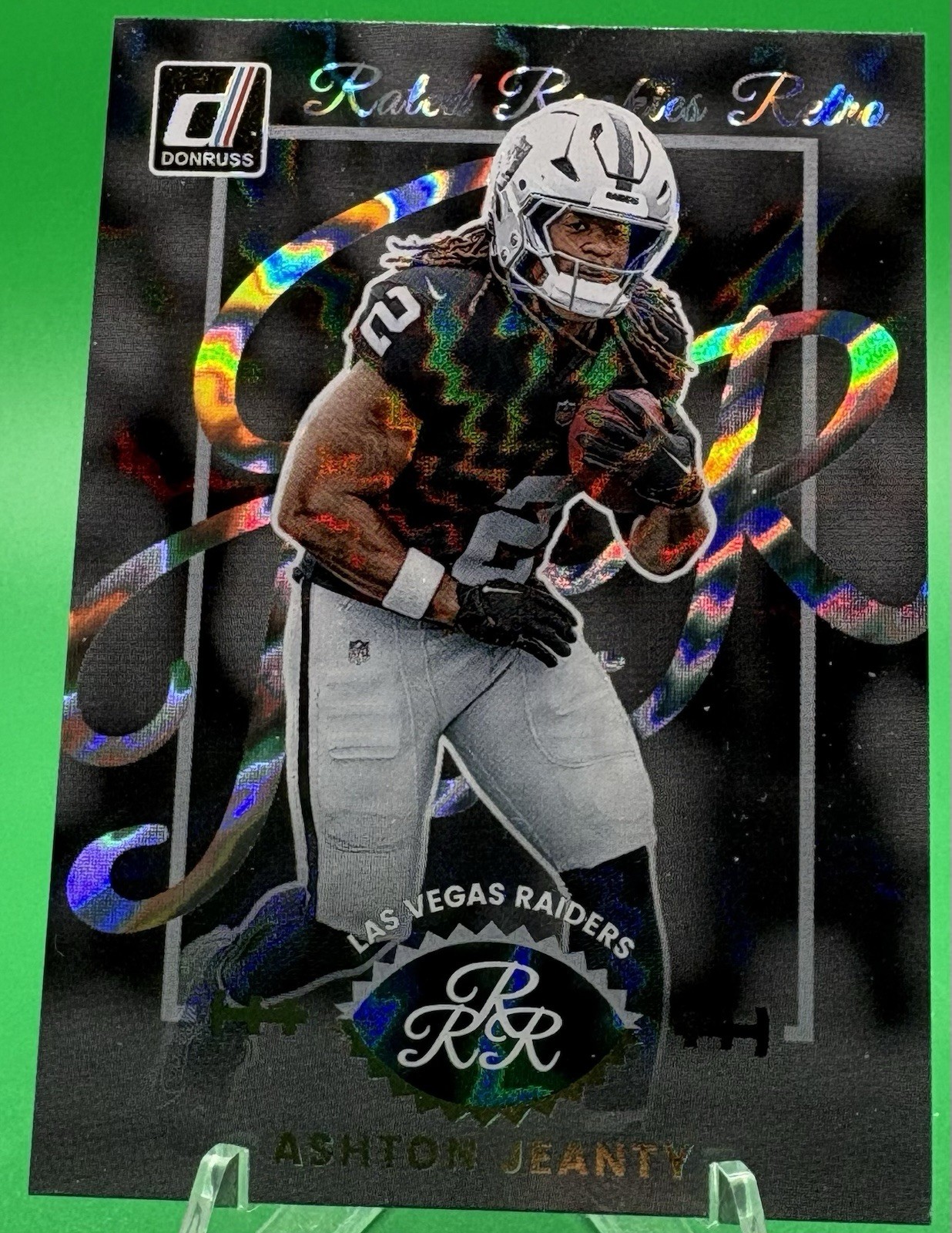 2025 Donruss Ashton Jeanty Rated Retro Rookie RC Las Vegas Raiders