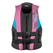O'Neill Youth Reactor USCG Life Vest, Black/Pet/Turquoise, 50-90lbs, One Size