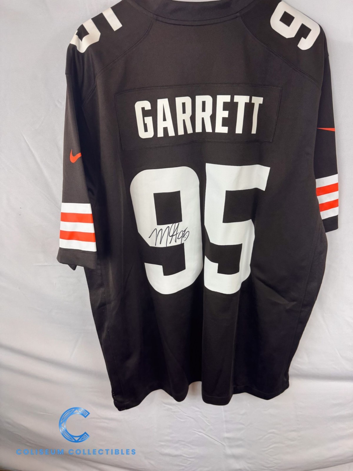 Myles Garrett Autographed Signed Cleveland Browns Authorized NFL Football Nike Jersey 