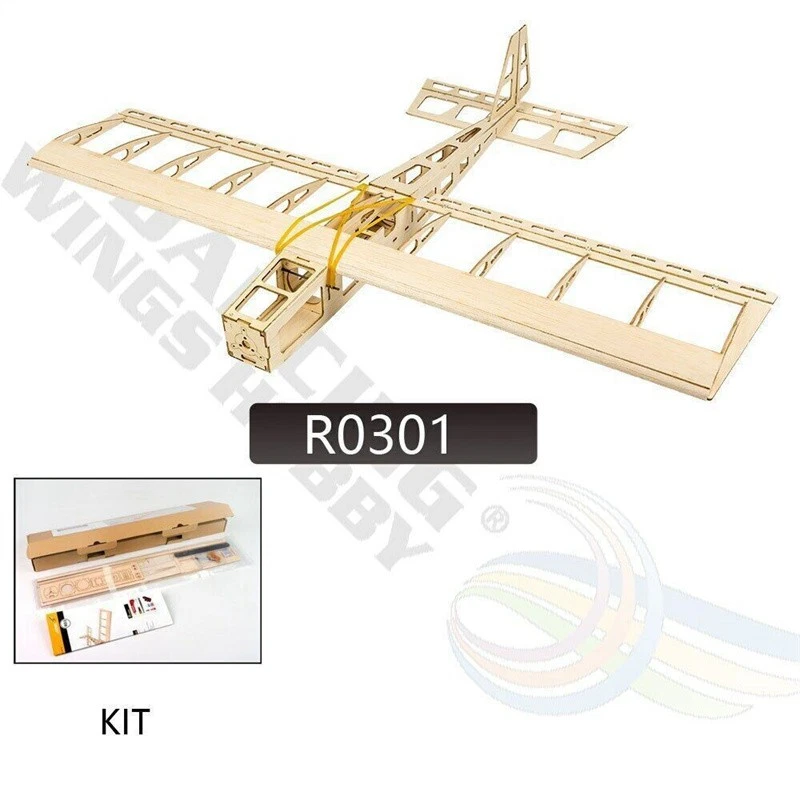 R03 STICK-06 Aircraft Balsa Wooden RC Plane Model Airplane Kit Wingspan 580mm - Image 2 of 4