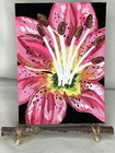 ACEO Easter Lily Original Acrylic Painting Mini Art OOAK Tammy Henderson — photo 1