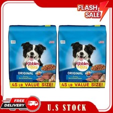 2 Bags Kibbles 'n Bits Dry Dog Food, Original Savory Beef  Chicken, 45 lb. Bag